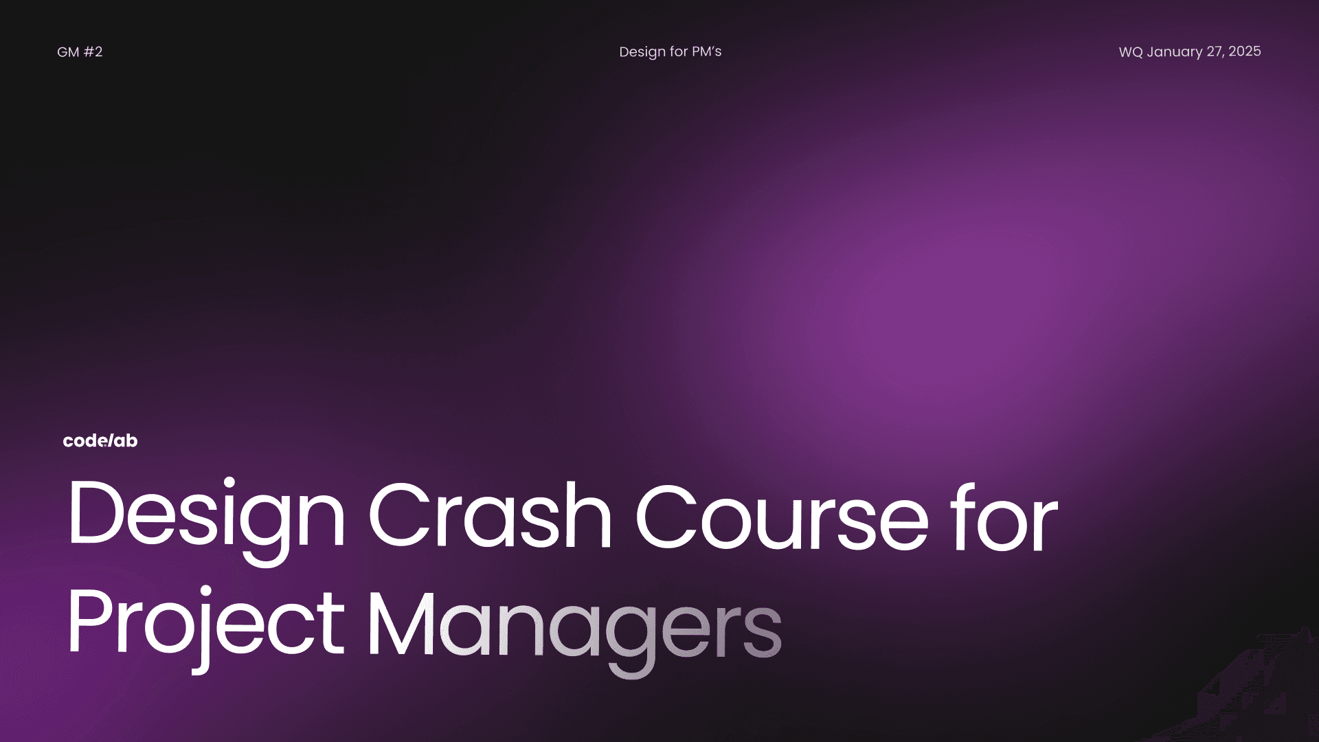 Design Crash Course for Project Managers